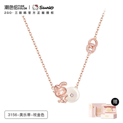 My Melody Hetian Jade 925 Sterling Silver Necklace