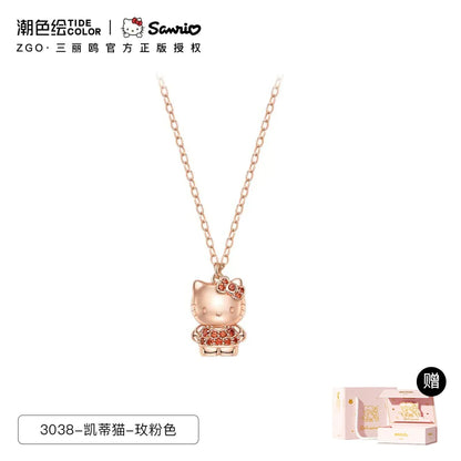 Hello Kitty Rose Gold 925 Sterling Silver Necklace