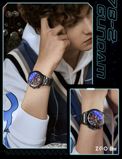 RX-78-2 Gundam Stainless Steel Mechanical Sports Watch Waterproof Glow in the Dark