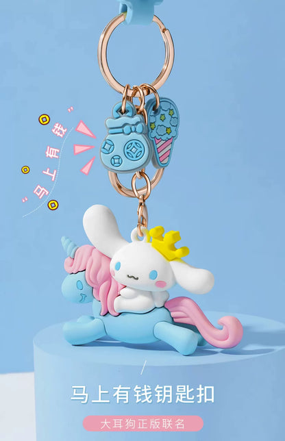 Hello Kitty/My Melody/Cinnamoroll/Little Twin Stars Unicorn Key Chain