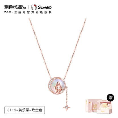 My Melody Star Moon Lazurstone Zircon 925 Sterling Silver Necklace