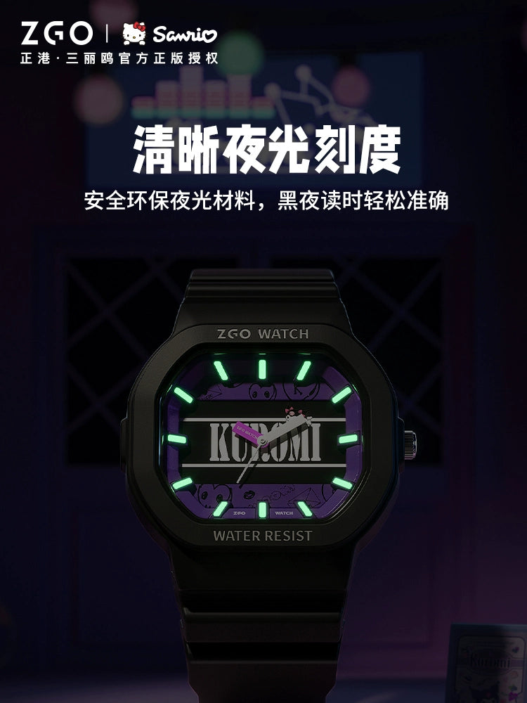 Kuromi Quartz Sports Watch 30M Waterproof Glow in the Dark