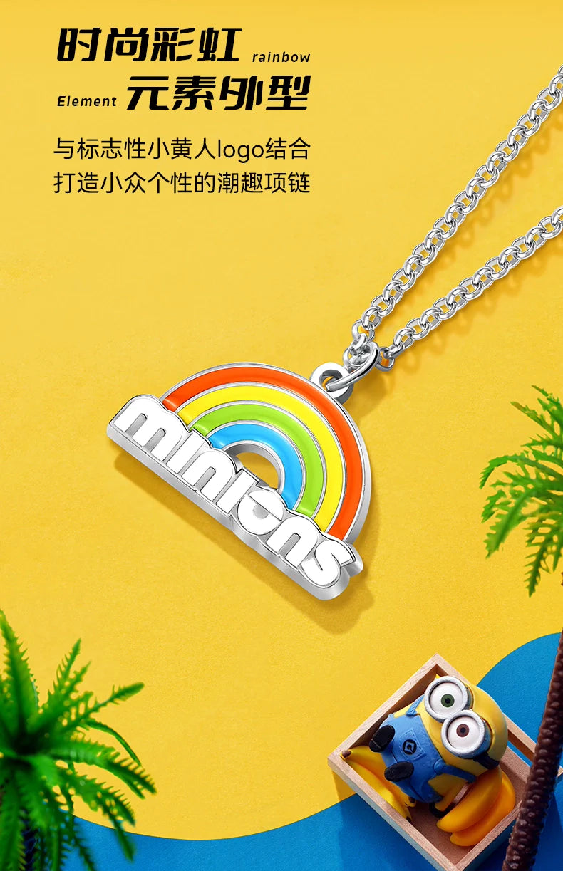 Minions Rainbow Titanium Steel Necklace