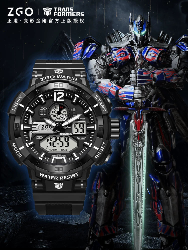 Transformers Electric Sports Watch 50M Waterproof Glow in the Dark