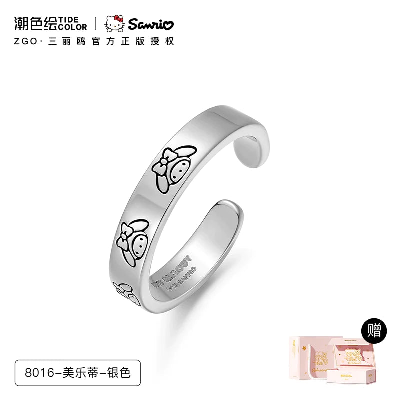 My Melody Plain 925 Sterling Silver Open Ring