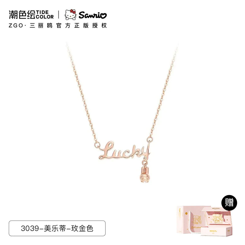 My Melody Lucky Letters 925 Sterling Silver Necklace