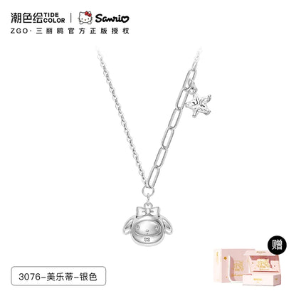 Cinnamoroll/My Melody Daruma Doll 925 Sterling Silver Necklace