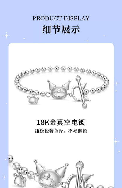 Kuromi & Baku 925 Sterling Silver Bracelet