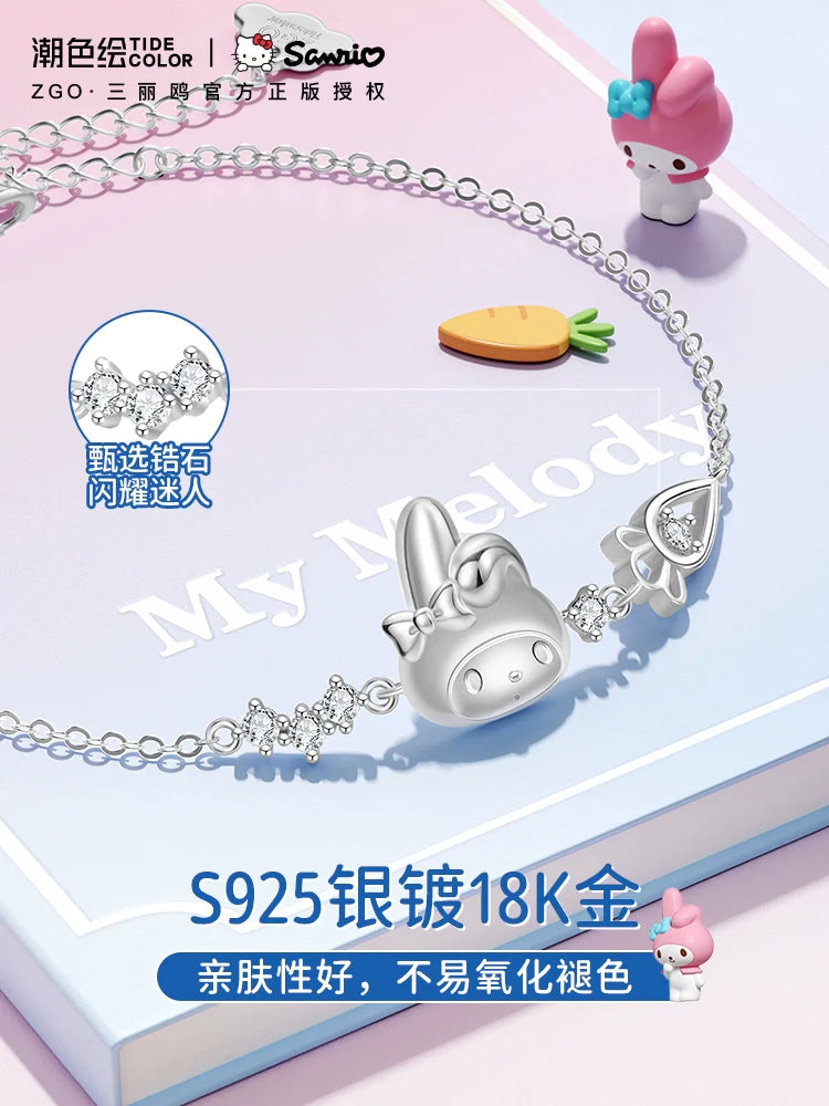 My Melody Carrot 925 Sterling Silver Bracelet