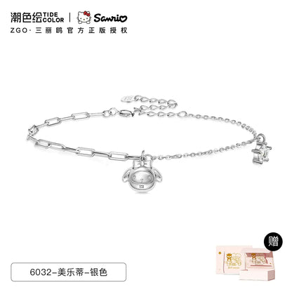 My Melody Daruma Doll 925 Sterling Silver Bracelet