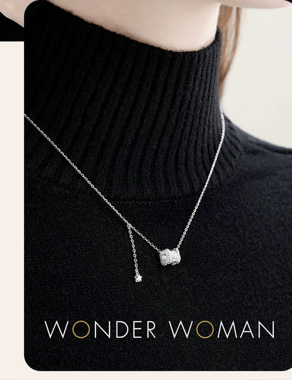 Wonder Woman Clover Star 925 Sterling Silver Necklace