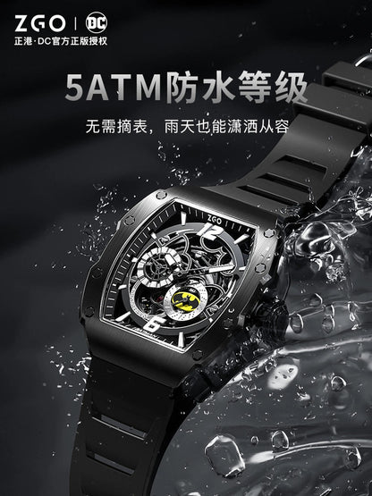 Batman Stainless Steel Men's Mechanical Watch 50M Waterproof Glow in the Dark