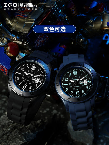 Transformers Sports Quartz Watch 30M Waterproof Glow in the Dark