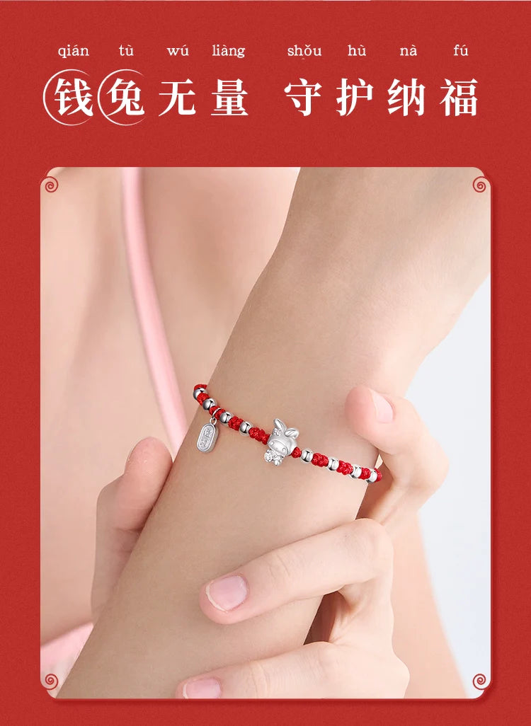 My Melody Fortune & Peace 925 Sterling Silver Red Wrist String