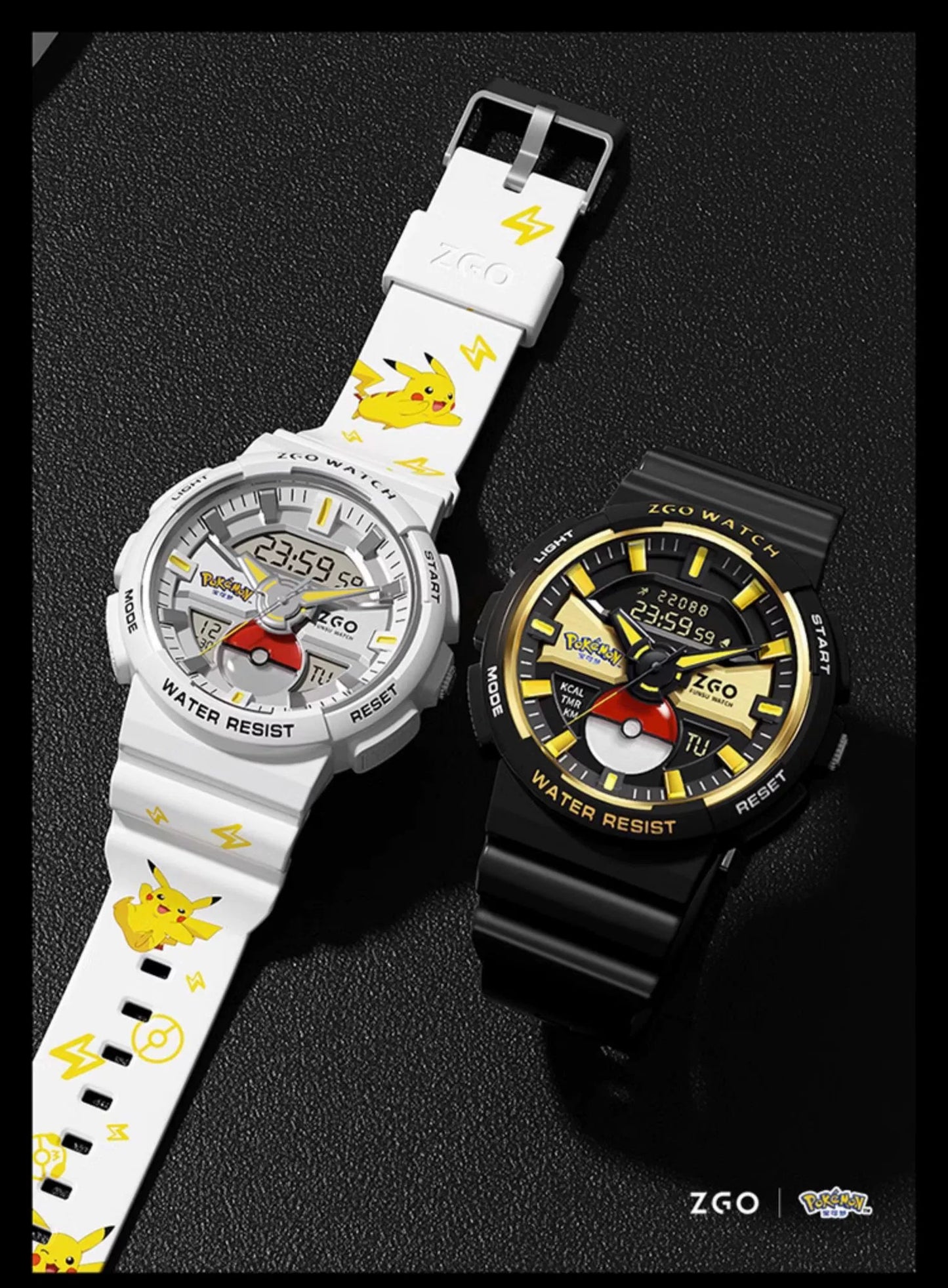 Pokemon Men's Sports Watch 50M Waterproof Glow in the Dark