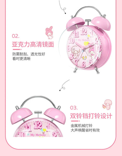 My Melody/Cinnamoroll Alarm Clock with Backlight