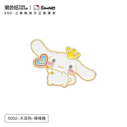 Sanrio Characters Cinnamoroll/Hello Kitty/My Melody Colored Metal Brooch