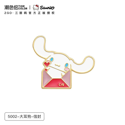 Sanrio Characters Cinnamoroll/Hello Kitty/My Melody Colored Metal Brooch