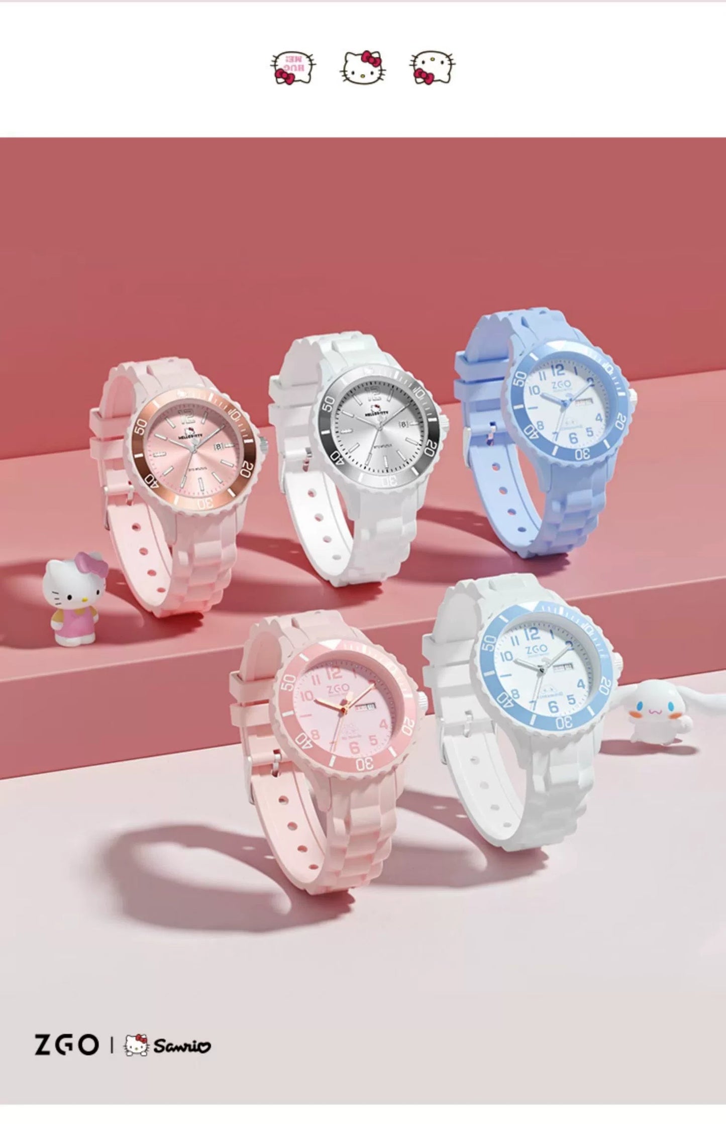 Hello Kitty Women's Quartz Watch 30M Waterproof Glow in the Dark