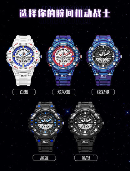 Gundam Sports Watch 50M Waterproof Glow in the Dark