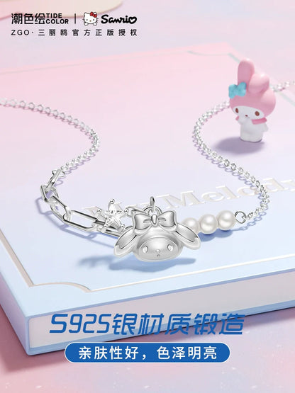 My Melody Wishing Star Pearl 925 Sterling Silver Necklace