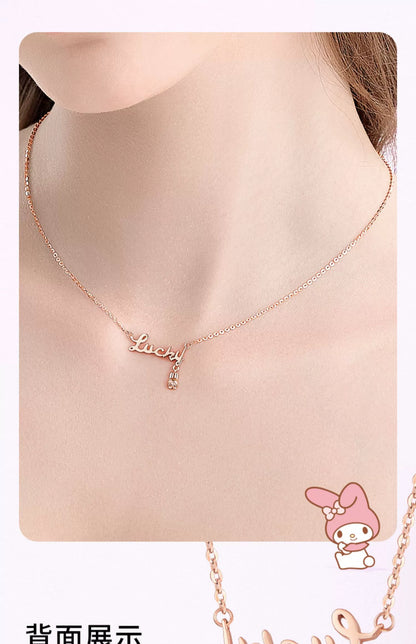 My Melody Lucky Letters 925 Sterling Silver Necklace