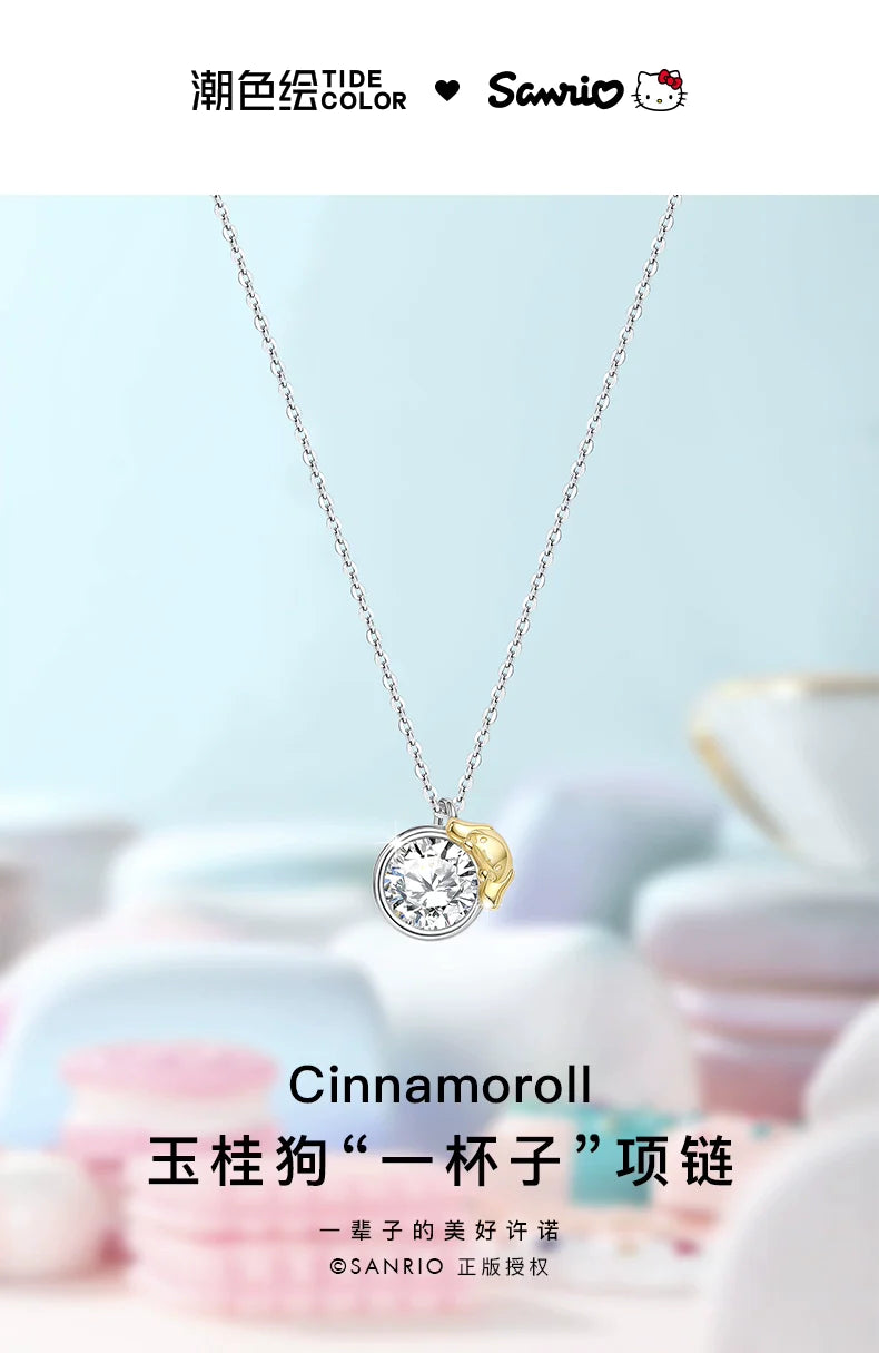 Cinnamoroll Lifetime Love Zircon 925 Sterling Silver Necklace