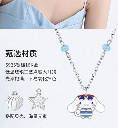 Cinnamoroll Summer Sailor 925 Sterling Silver Necklace