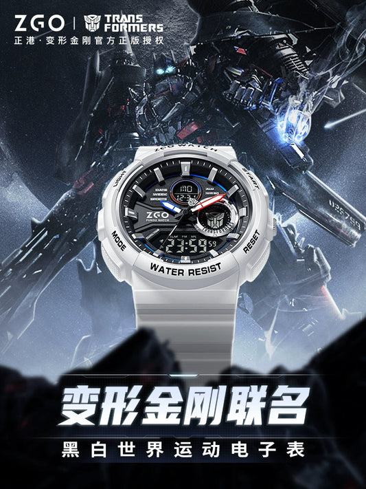 Transformers Sports Watch Stainless Steel 50M Waterproof Glow in the Dark