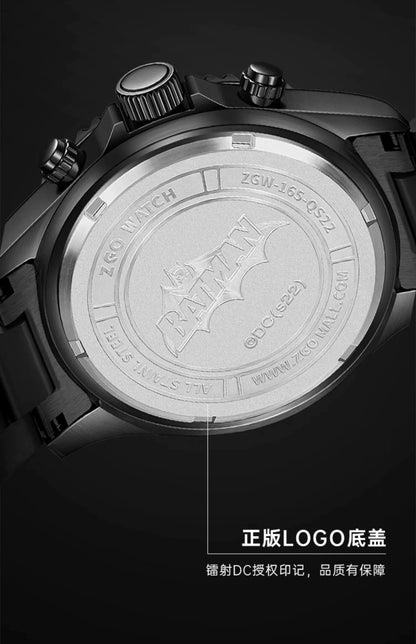 Batman Stainless Steel Quartz Men's Watch 50M Waterproof Glow in the Dark