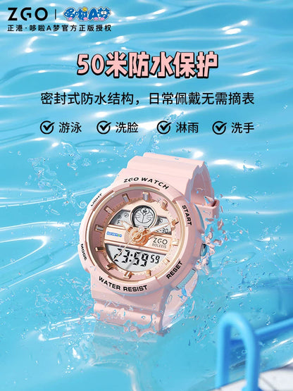 Doraemon Electric Sports Watch 50M Waterproof Glow in the Dark