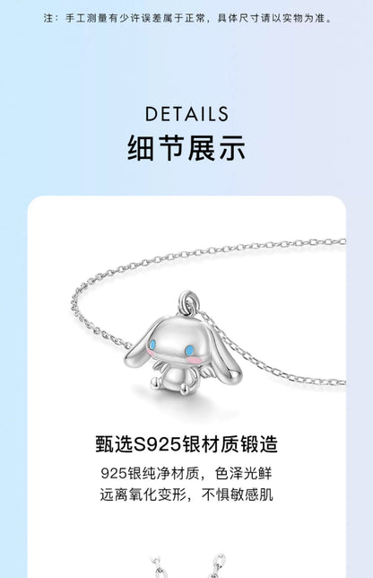 Cinnamoroll Flipping Wings 925 Sterling Silver Necklace