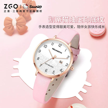 Hello Kitty Pink Woman's Quartz Watch 30M Waterproof