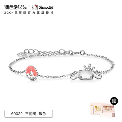 Cinnamoroll Doughnut 925 Sterling Silver Bracelet