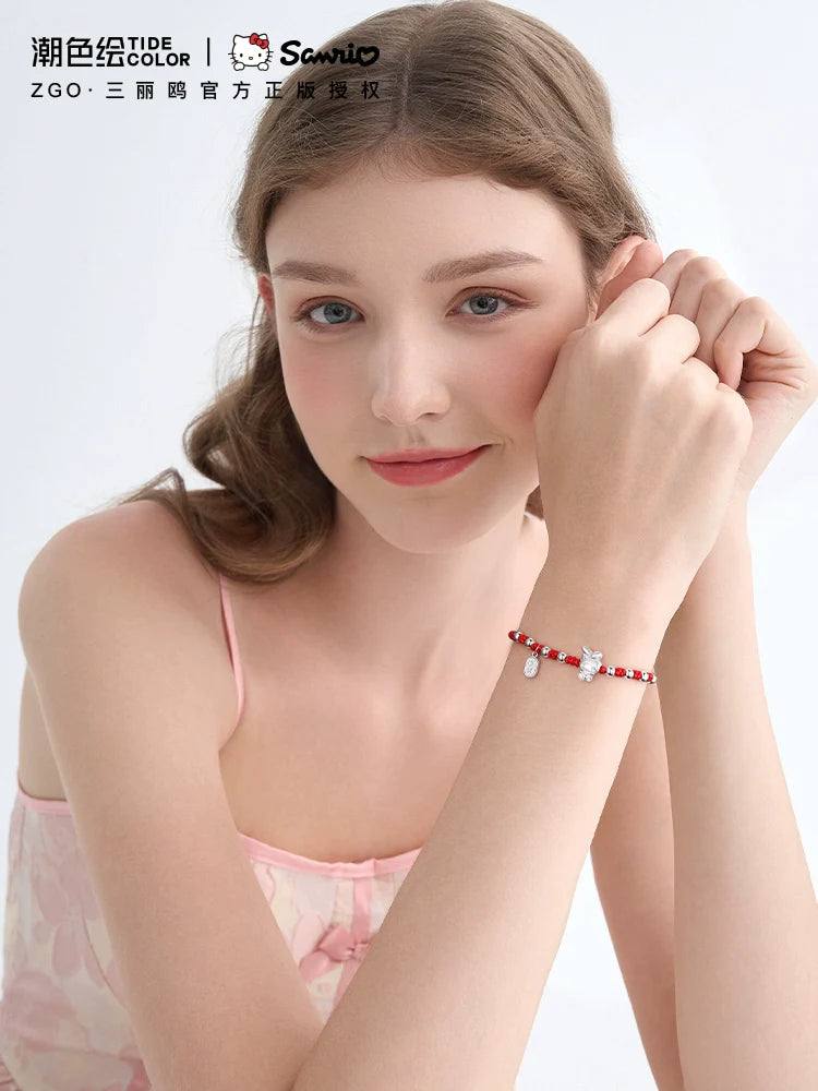 My Melody Fortune & Peace 925 Sterling Silver Red Wrist String