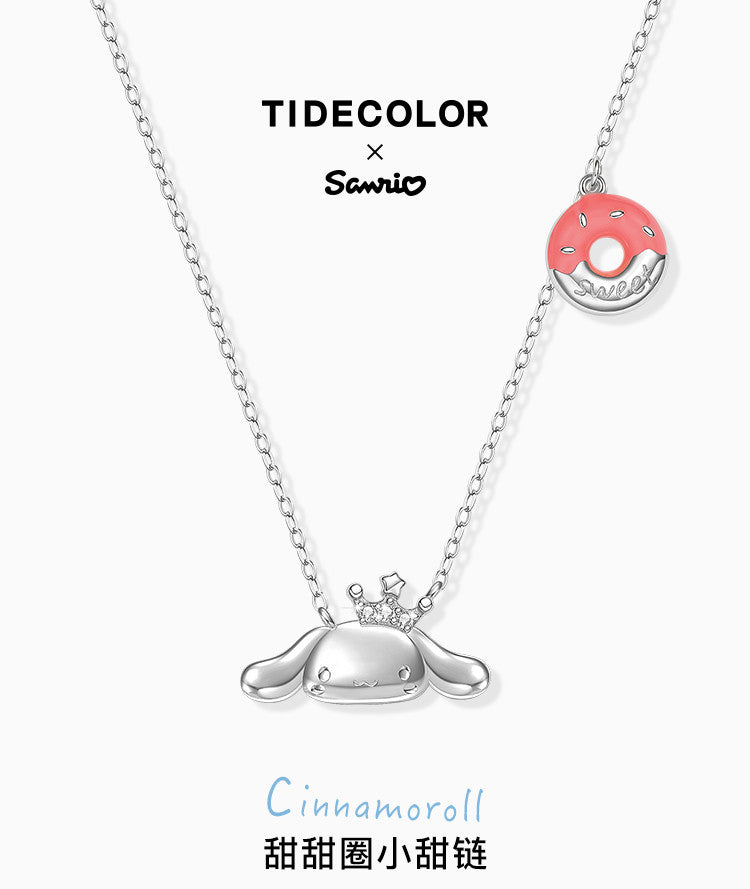 Cinnamoroll Doughnut 925 Sterling Silver Necklace