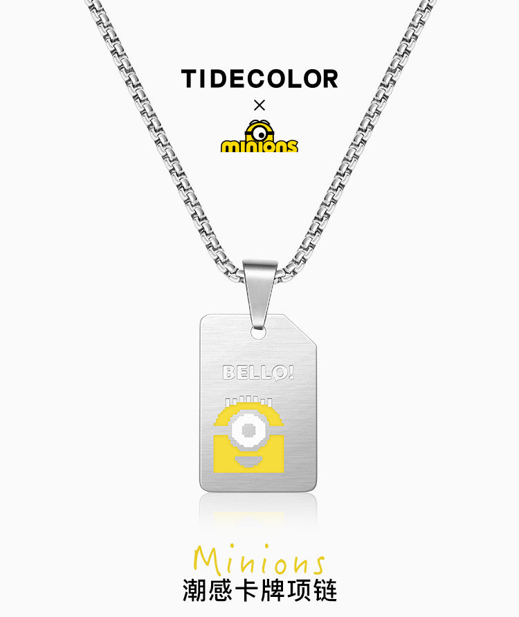 Minions Fashion Titanium Steel Men's Necklace