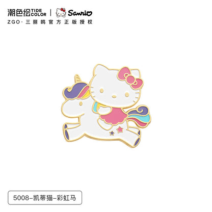 Sanrio Characters Cinnamoroll/Hello Kitty/My Melody Colored Metal Brooch