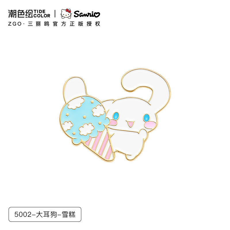 Sanrio Characters Cinnamoroll/Hello Kitty/My Melody Colored Metal Brooch