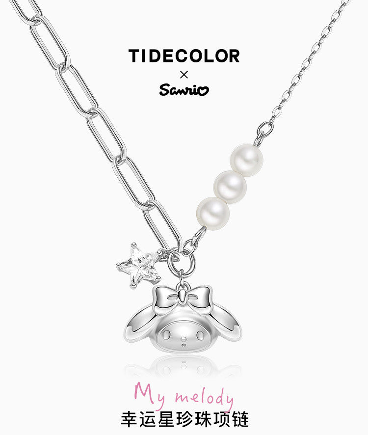 My Melody Wishing Star Pearl 925 Sterling Silver Necklace